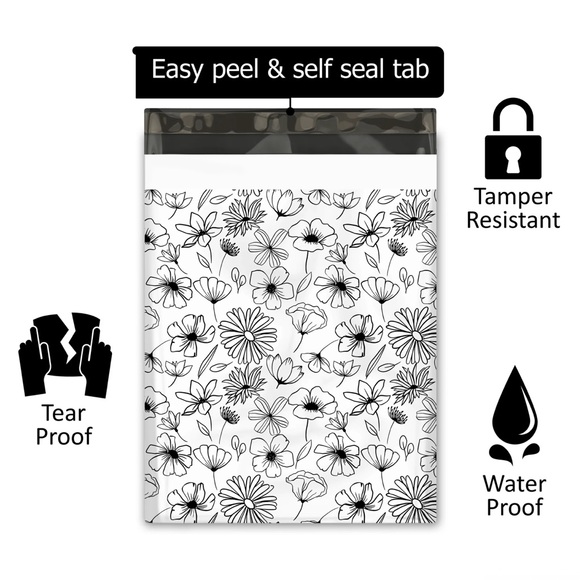 20 ct 19x24 floral poly mailers - Picture 2 of 3